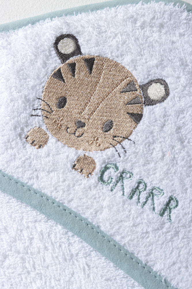 Tiger And Friends Handdoek met Capuchon Blauw