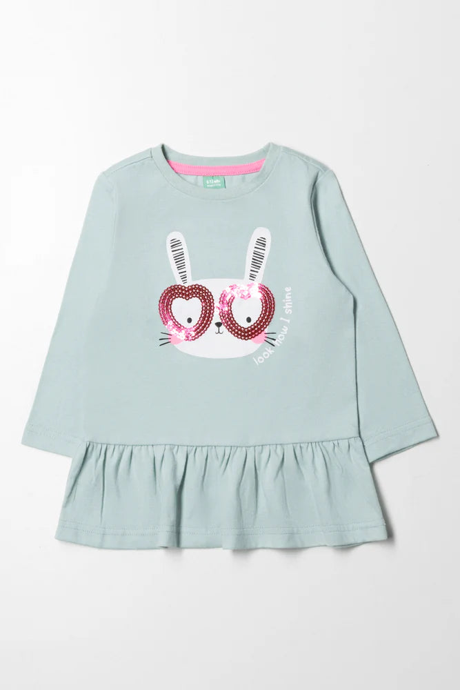 Peplum T-shirt Groen