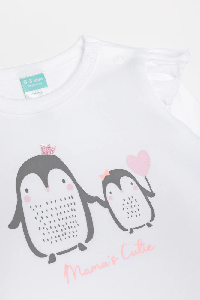 3-delige pinguïnset wit