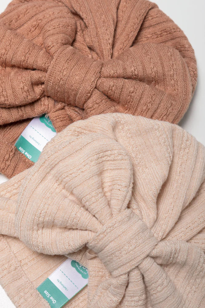 Zestaw 2 turbanów naturalnych