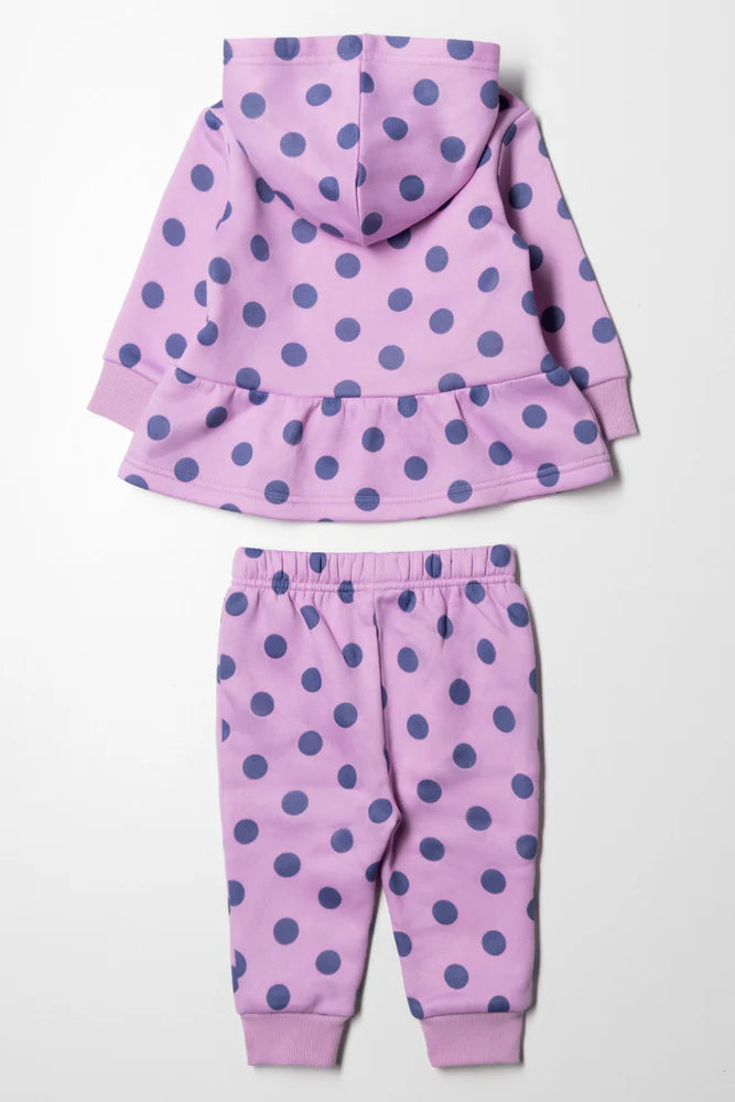 Hooded Peplum Tracksuit Purple