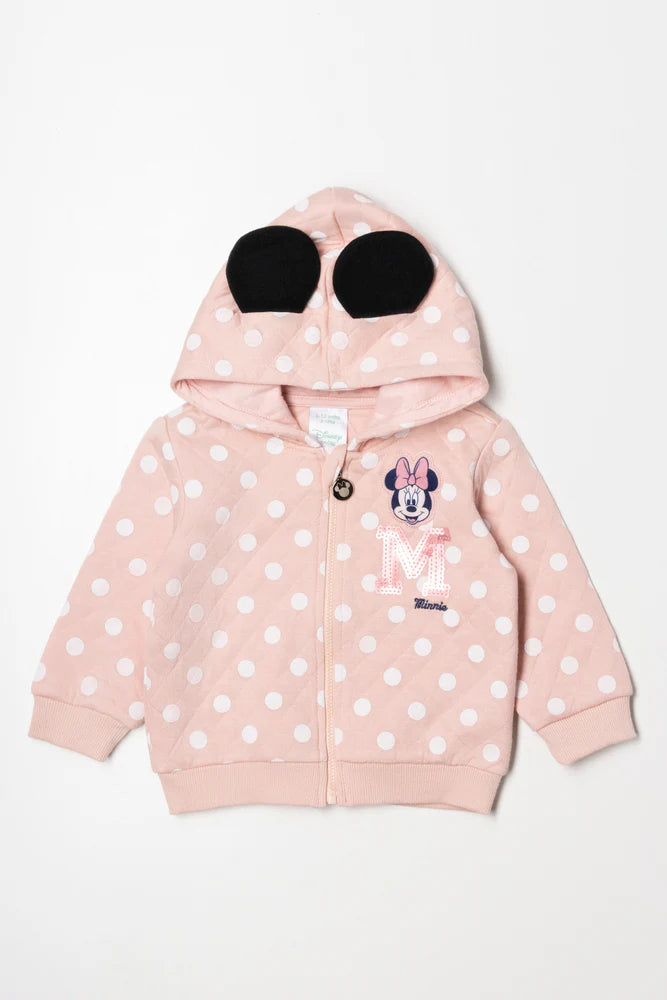 Minnie Mouse Zip Through Tracktop Pink