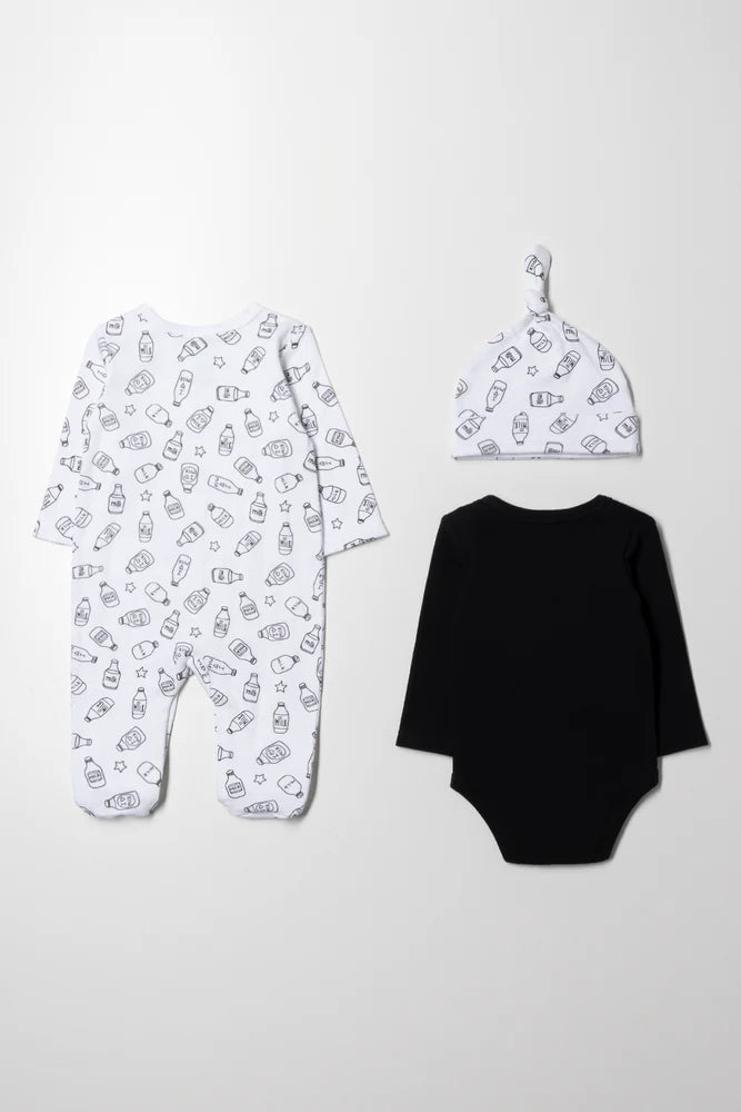 3-delige set zwart-wit