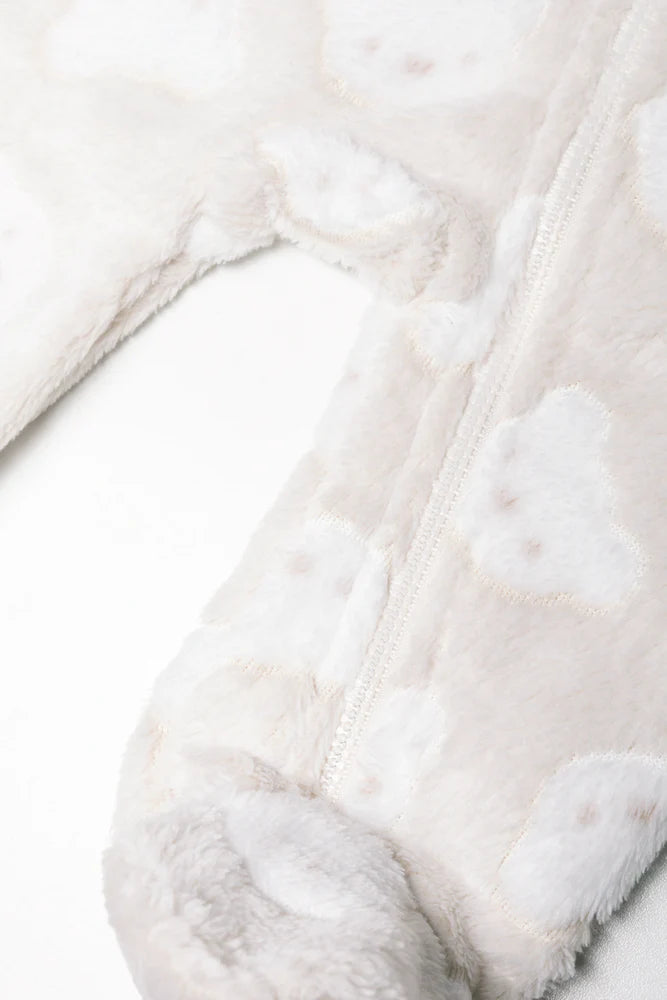Embossed Babygrow Natural