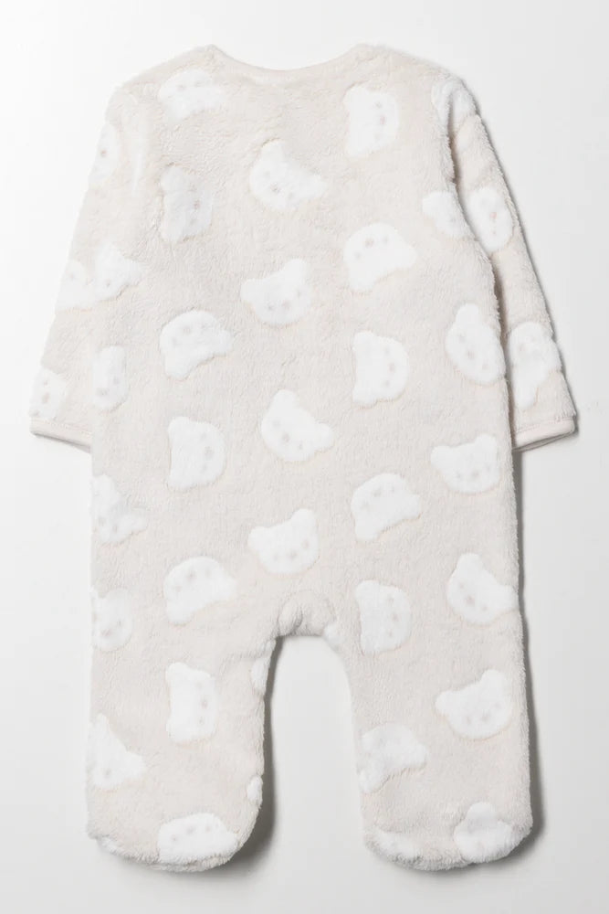 Embossed Babygrow Natural