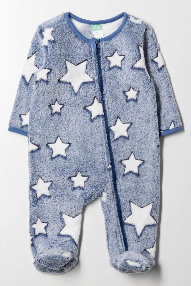 Embossed Babygrow Navy