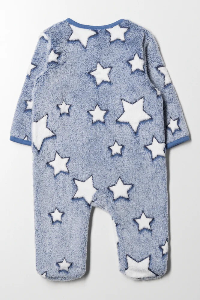 Embossed Babygrow Navy