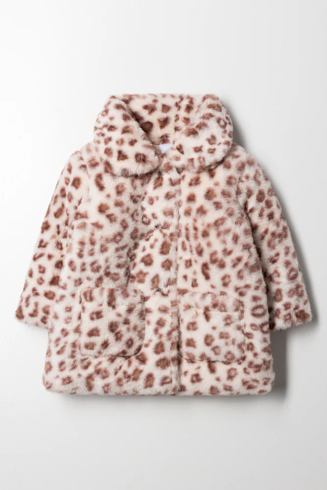 Animal Fur Coat Multi