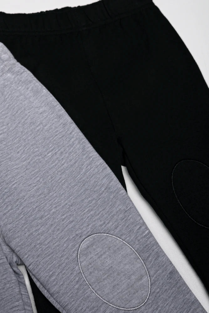 2-pack leggings zwart en grijs