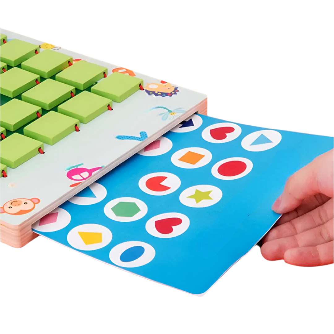 PatternPairs - Holz-Memoryspiel für Kinder ab 3 Jahren | Kognitives & Visuelles Lernen