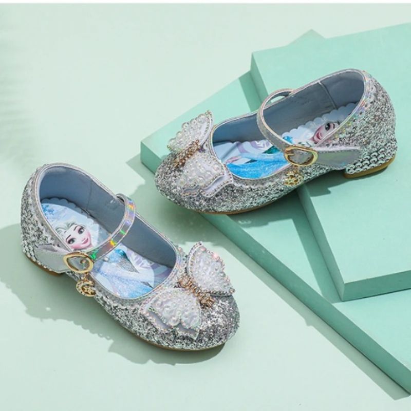 Prinses Elsa bedrukte hoge hakken leren schoenen