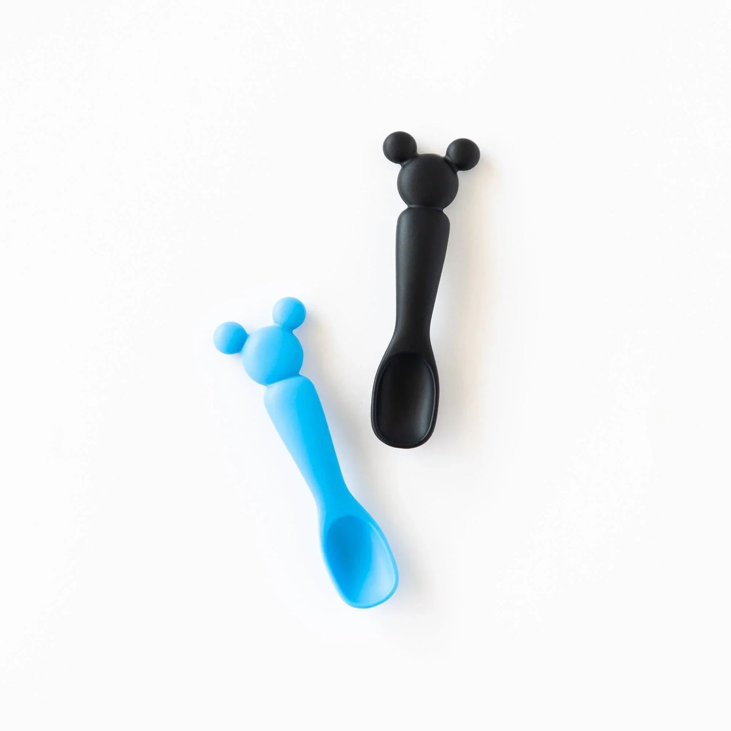 Siliconen lepels: Mickey Mouse (zwart en blauw)