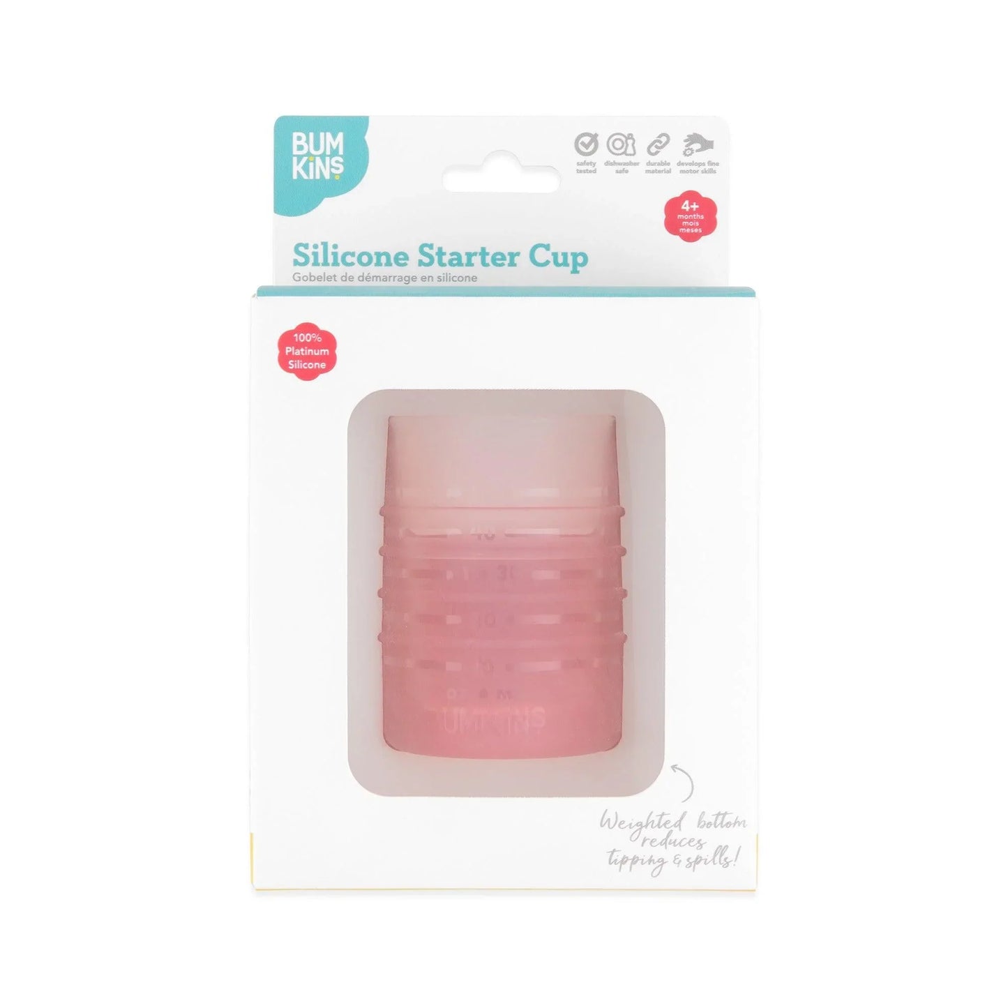 Siliconen startersbeker: roze