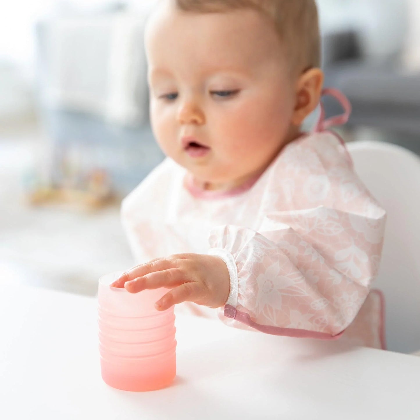 Siliconen startersbeker: roze