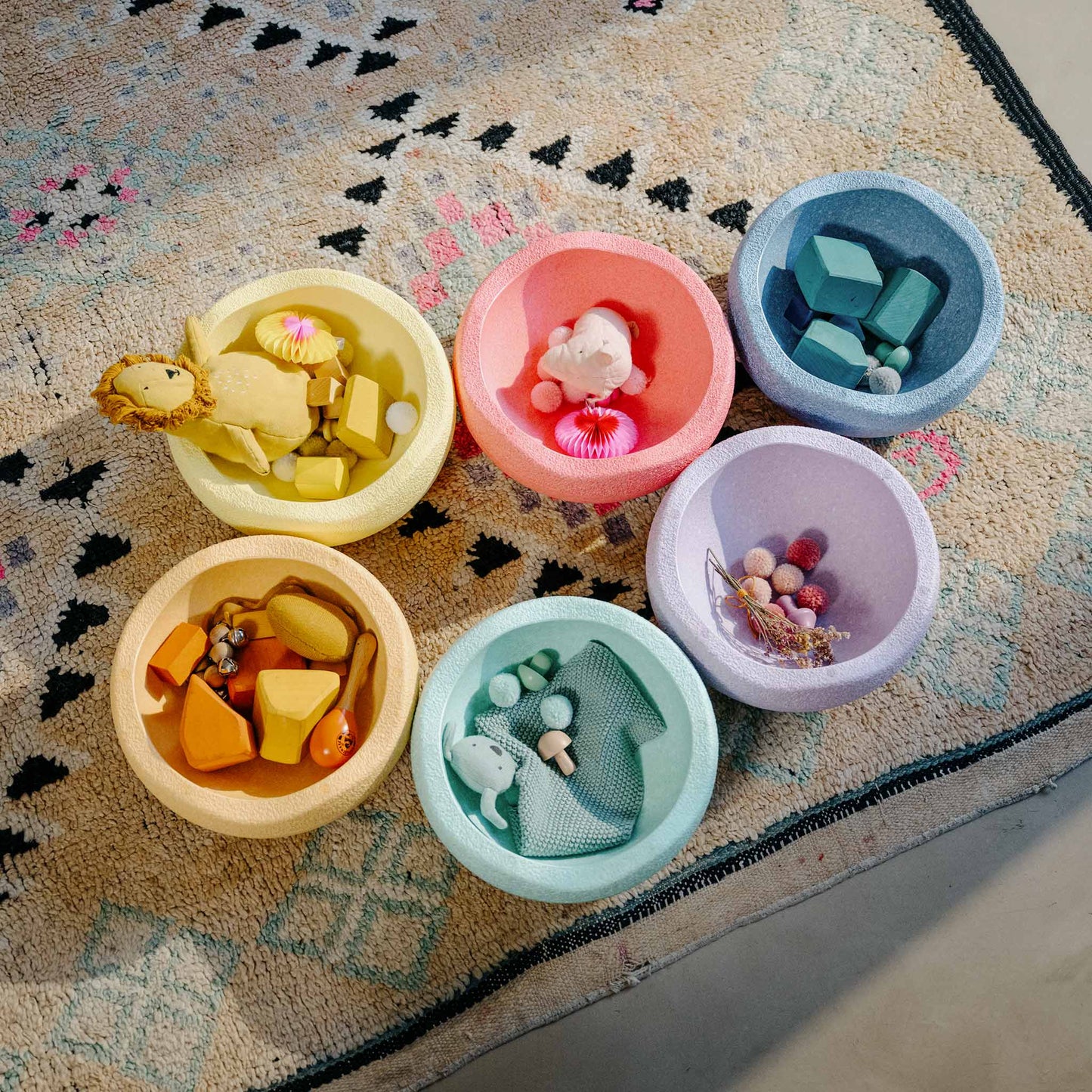 Stapstenen set van 6 - Pastel
