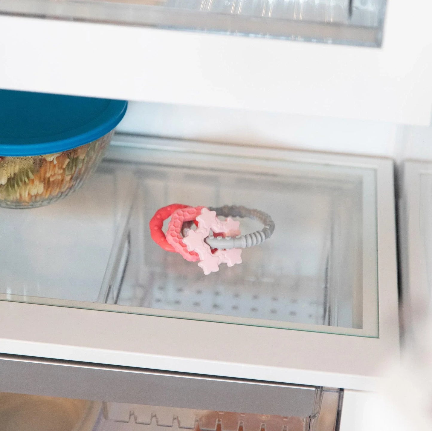 Siliconen bijtringetjes: roze
