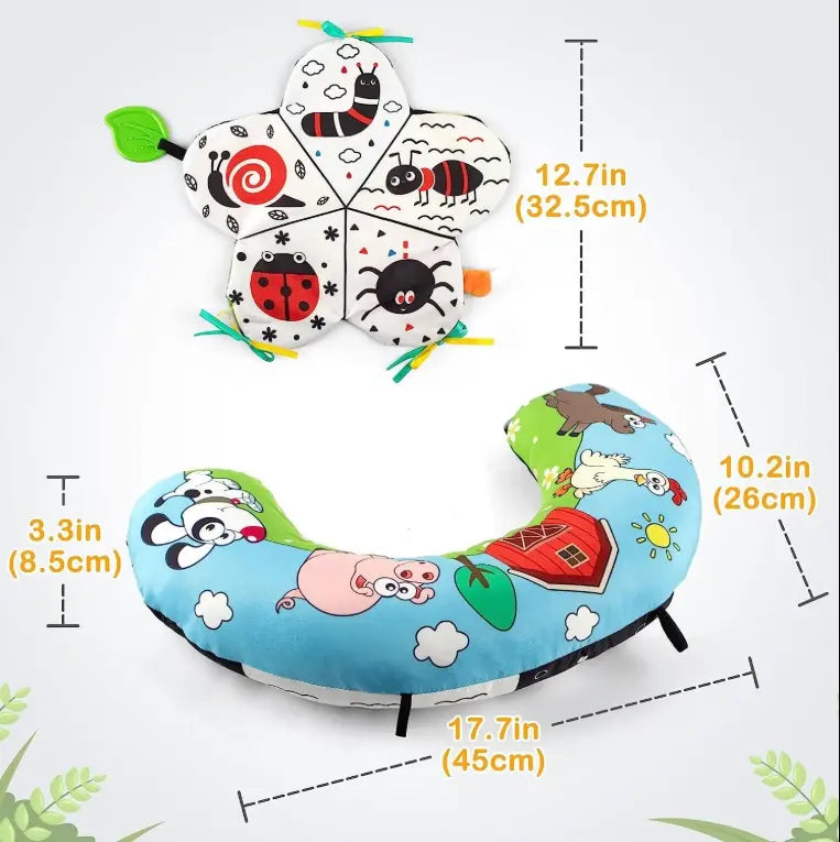 TummyTale Weiches Baby-Sinnesbuch mit Knisterseiten, Spiegel & Beißring-Ecken – Ab 0 Monaten+