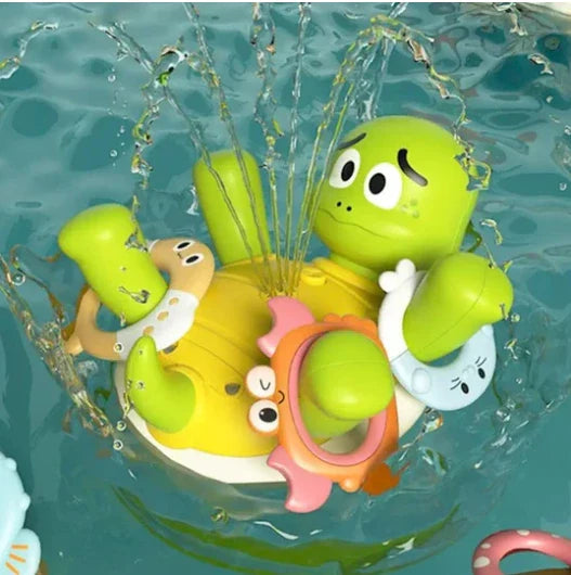 SprayShell Drehende Schildkröten-Badewannenspielzeug mit Wassersprühfunktion – Ab 1,5 Jahren