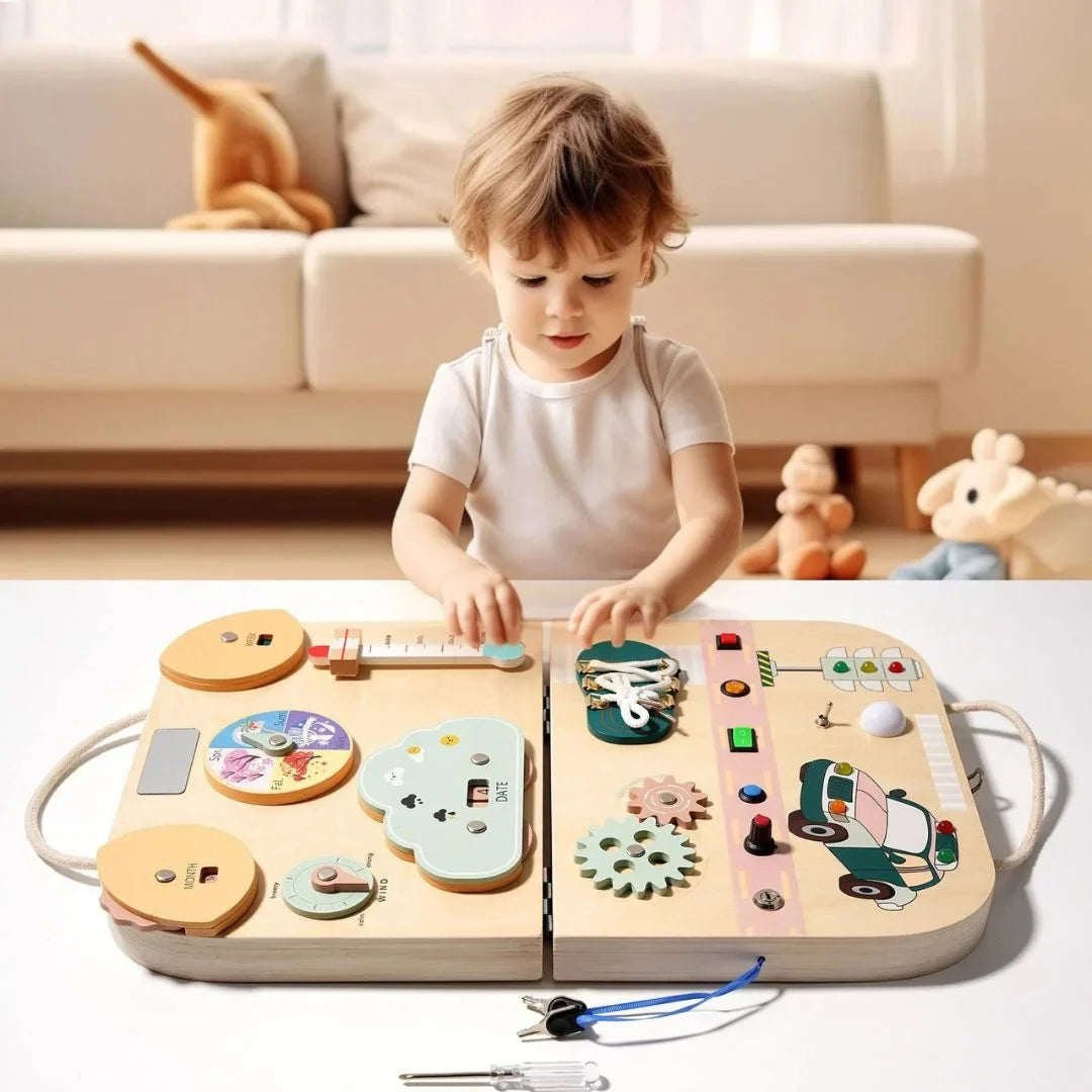 SkillCase Sensorisches Spielbrett – Aktivitätskoffer – Ab 3 Jahren