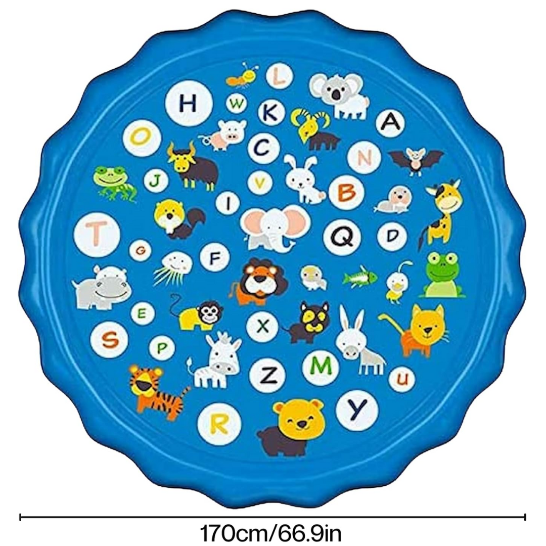 SplashPad - Wasserspritzmatte für den Garten - Anschluss an einen Schlauch - für Kinder ab 2 Jahren - 100 cm Durchmesser