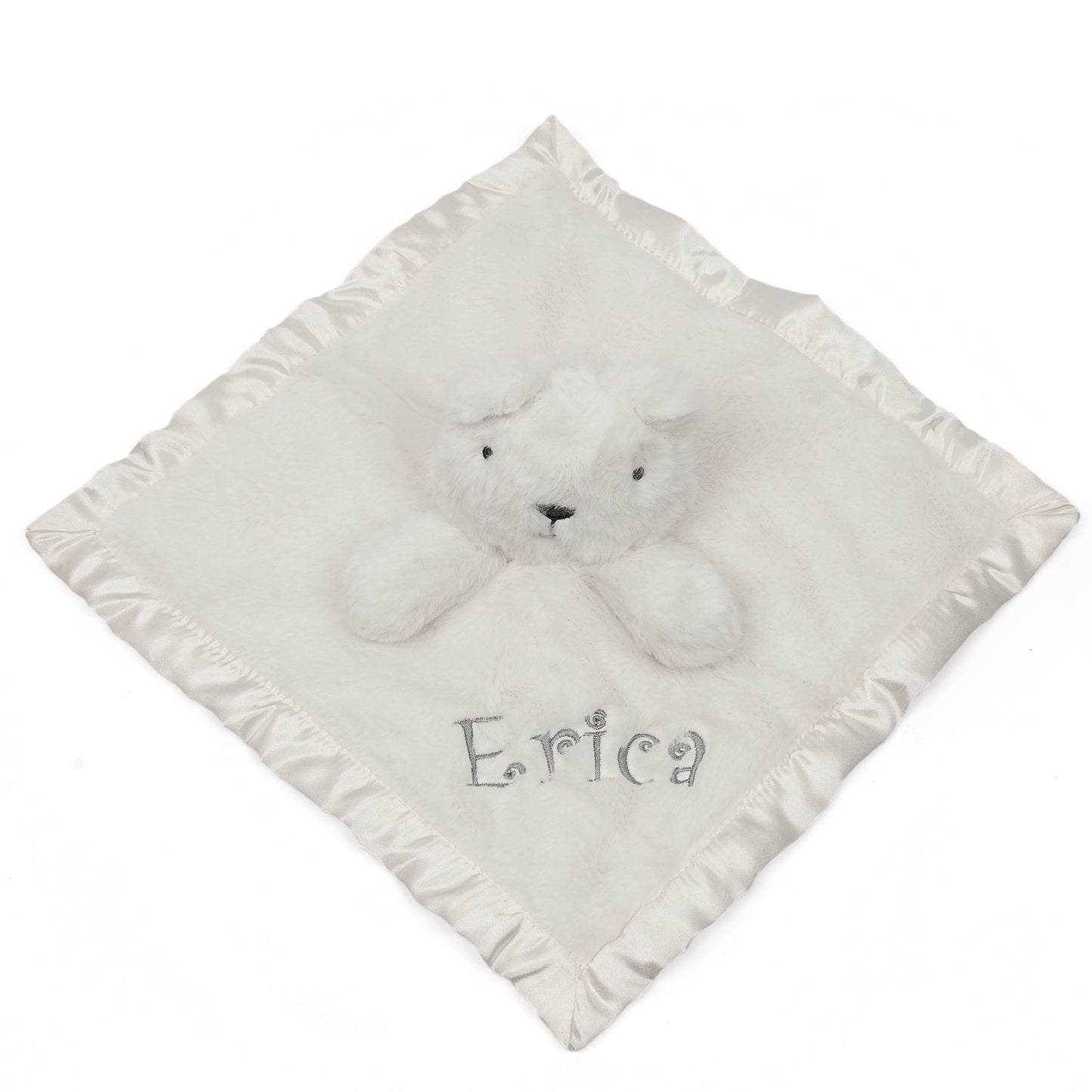 Embroidered Neutral Ivory Security Blanket