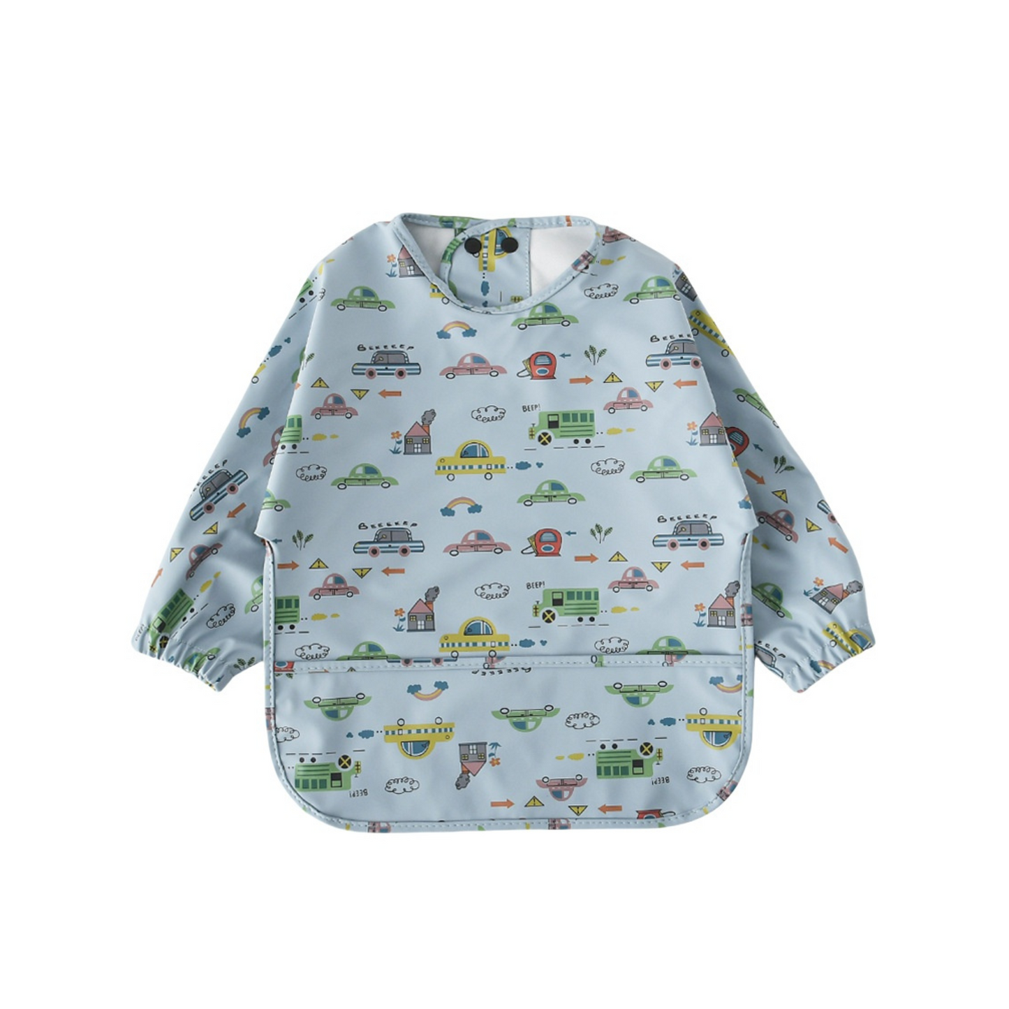 Waterdichte babyslab met lange mouwen in Motor Mischief