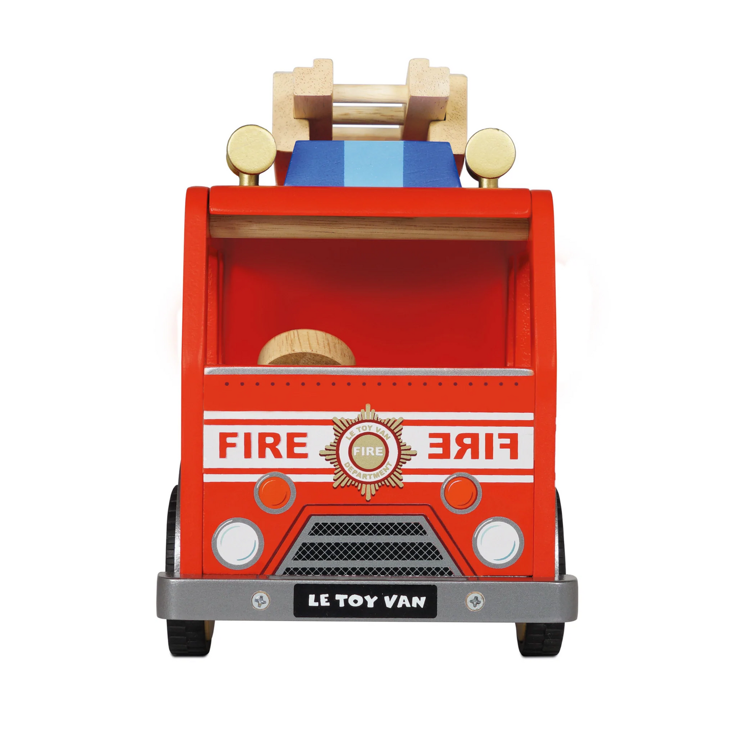 RescueRider – Holz-Feuerwehrauto-Spielzeug für Kinder ab 18 Monaten – Fördert fantasievolles Spielen und motorische Entwicklung