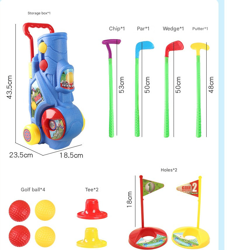 TeeChamp – Golf-Trolley-Set für Kinder ab 3 Jahren – Fördert Koordination und Aktives Spiel
