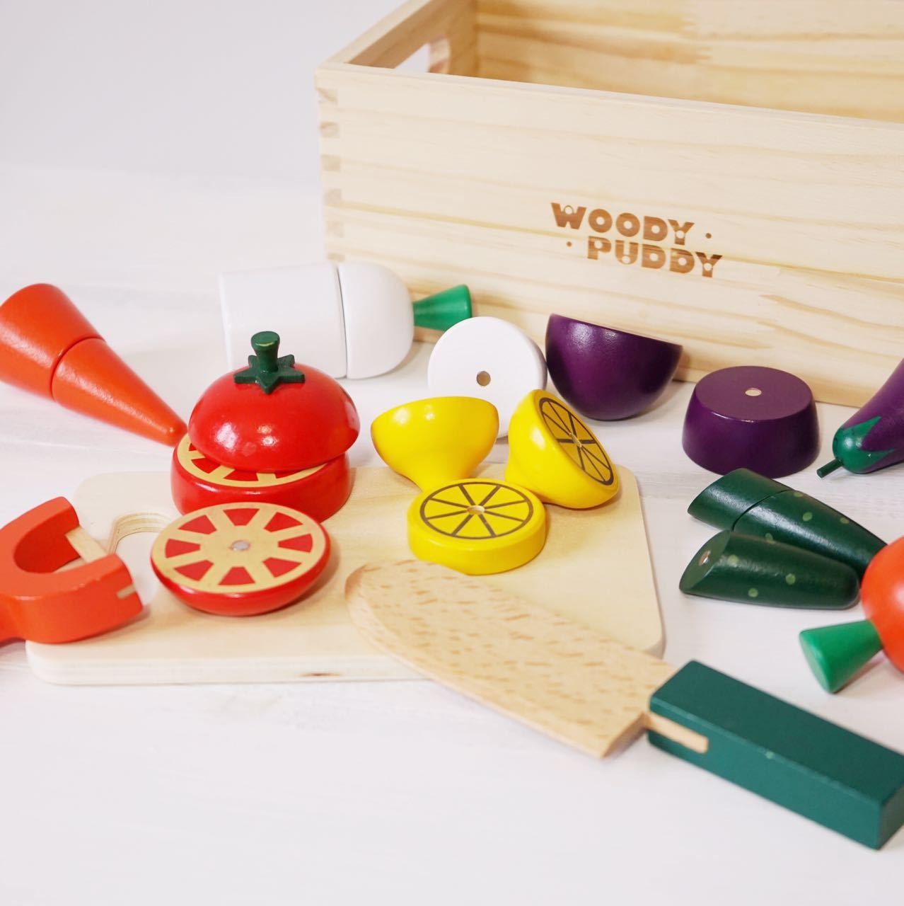 CuttiChop – Holzschneide-Gemüseset | Spielküche | Montessori | 2–6 Jahre