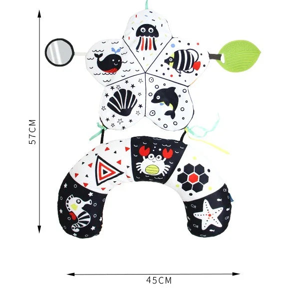 TummyTale Weiches Baby-Sinnesbuch mit Knisterseiten, Spiegel & Beißring-Ecken – Ab 0 Monaten+