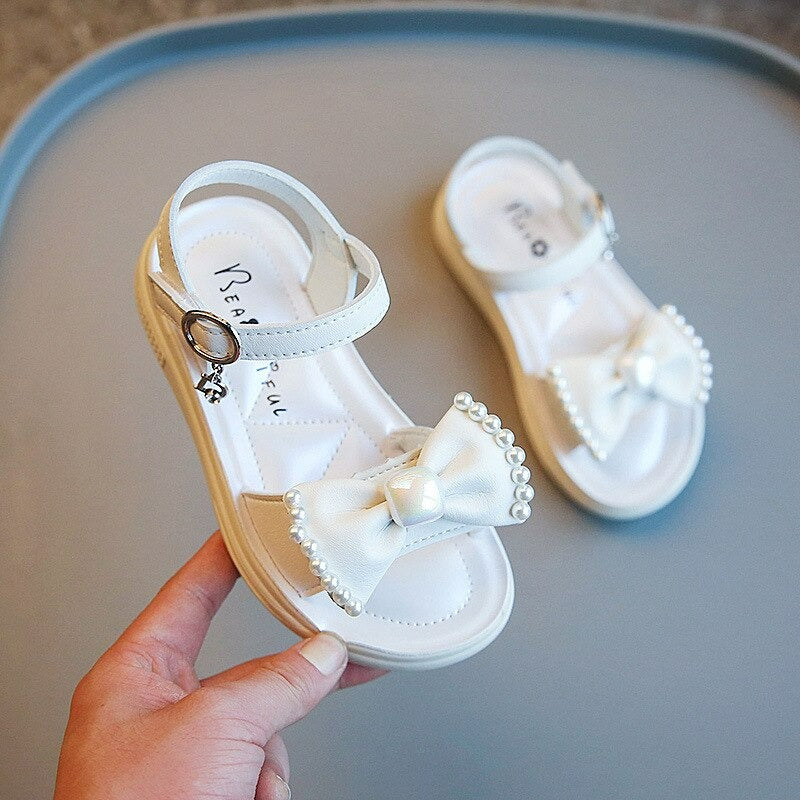 Meisjes parel strik prinses sandalen