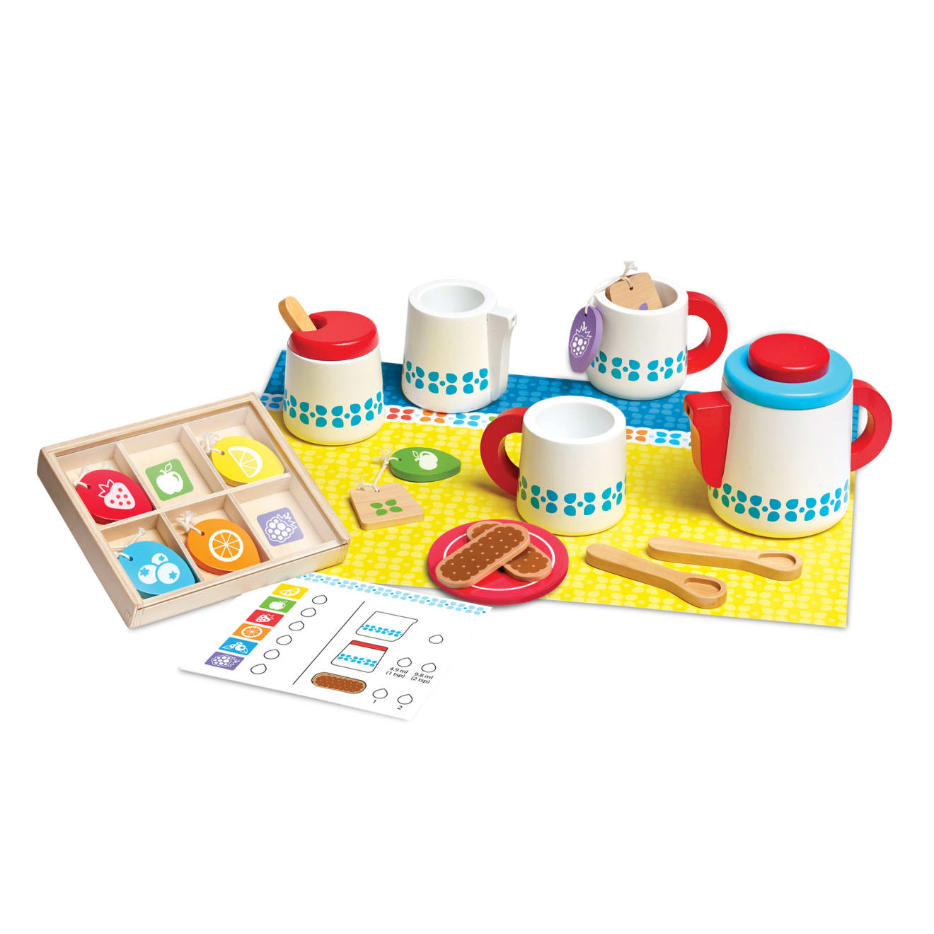 Houten Steep & Serve theeset