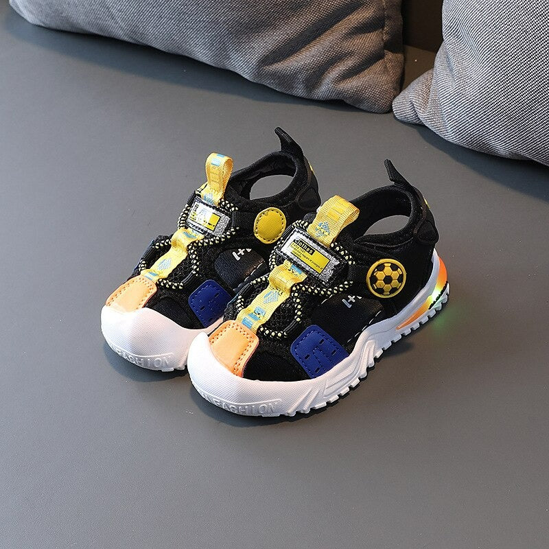 Baby lichtgevende zomersandalen met lichtjes
