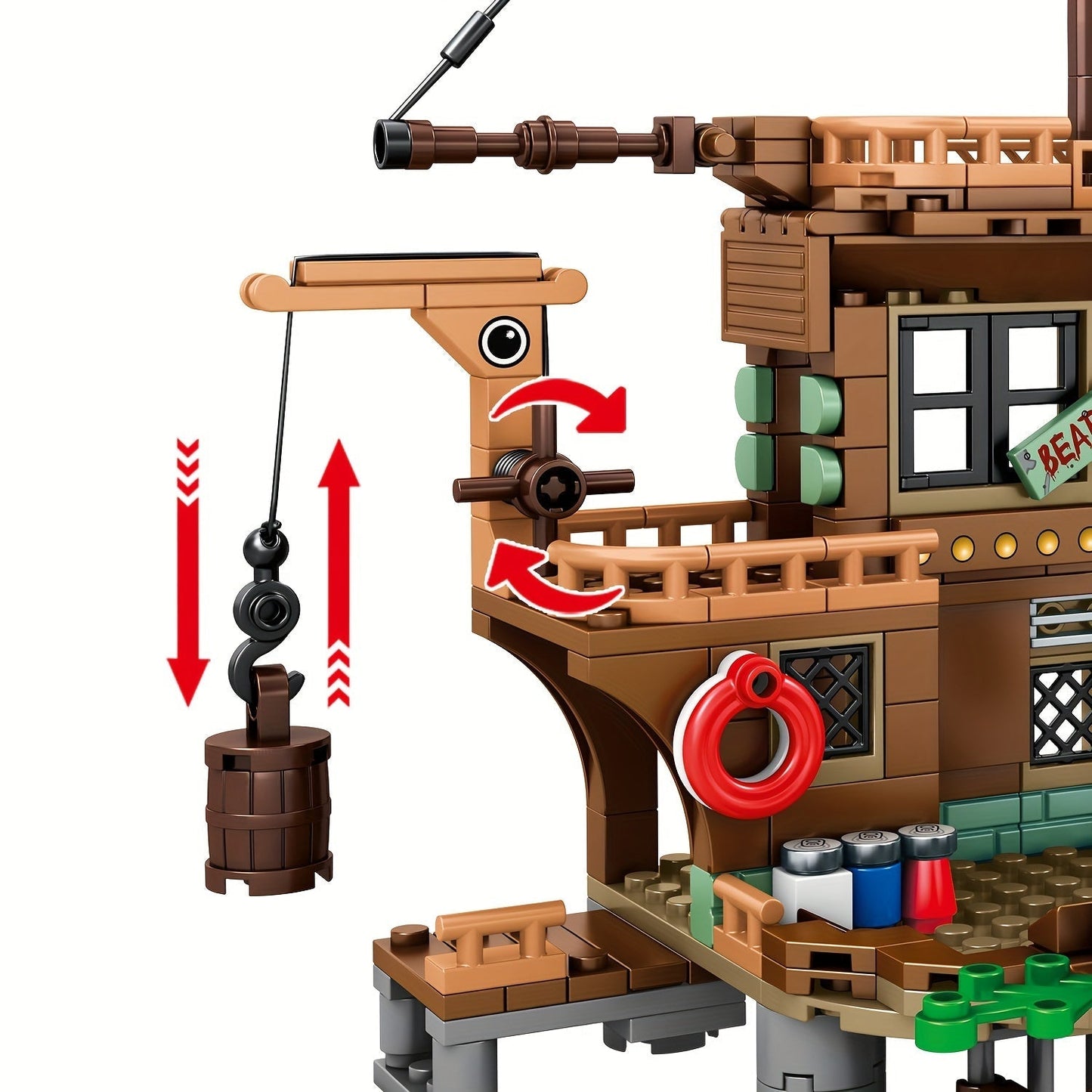TreasureFortress - Piratenboot Bau-Spielzeug
