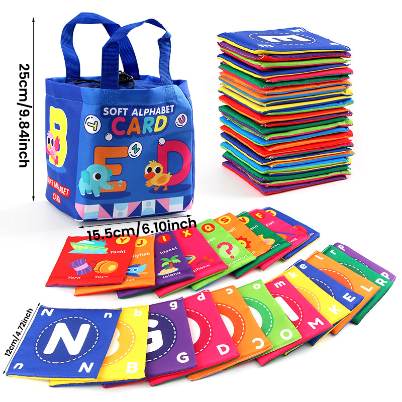 BusyBaby - Baby Stoffbuch Weiches Lernkarten-Set