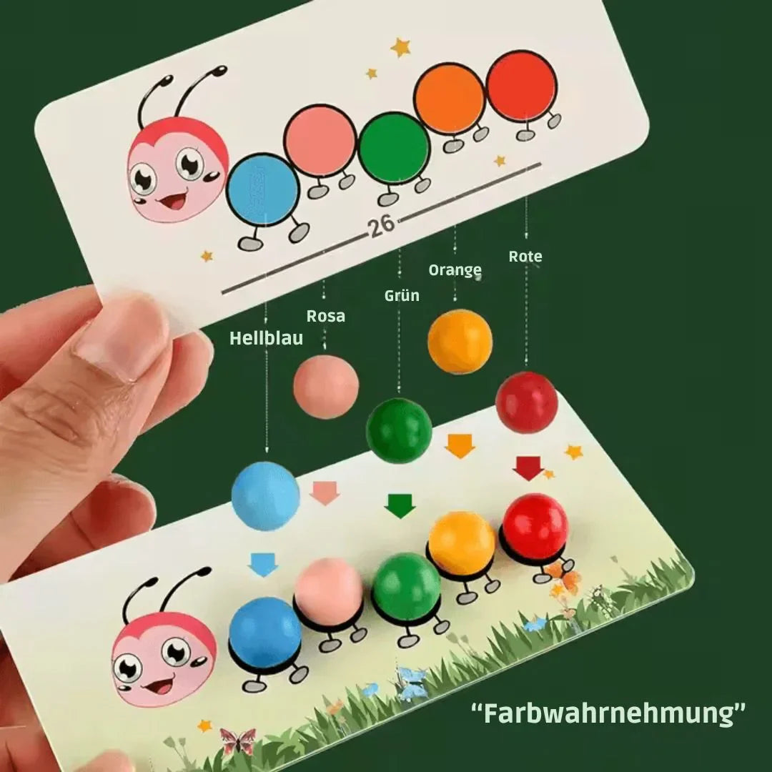 ColorCater – Holzperlen-Spielzeug für Kinder ab 3+ – Fördert Feinmotorik