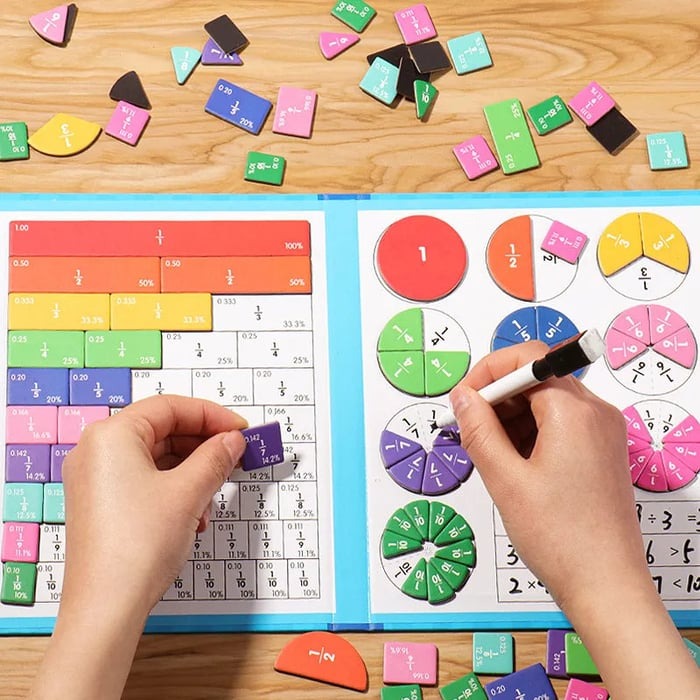 MathMasters - Montessori Magnetisches Bruchpuzzle