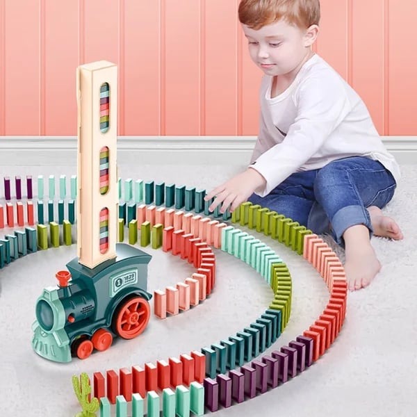DominoExpress - Domino-Zug - Automatisches Bauklötzchen-Set