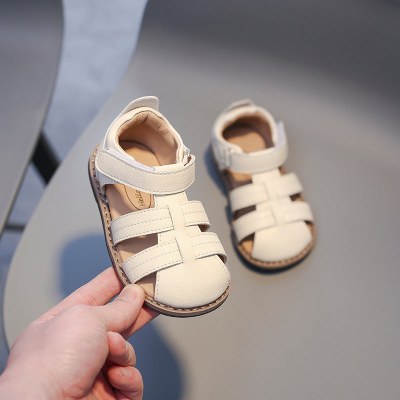 Retro-stijl antislip sandalen voor kinderen met uitgesneden randen