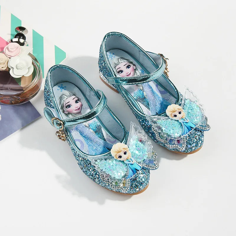 Designer Crystal Elsa Casual lage hak sandaal