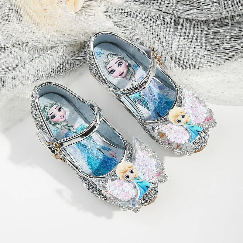 Designer Crystal Elsa Casual lage hak sandaal
