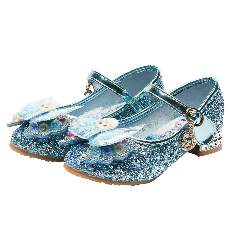 Designer Crystal Elsa Casual lage hak sandaal