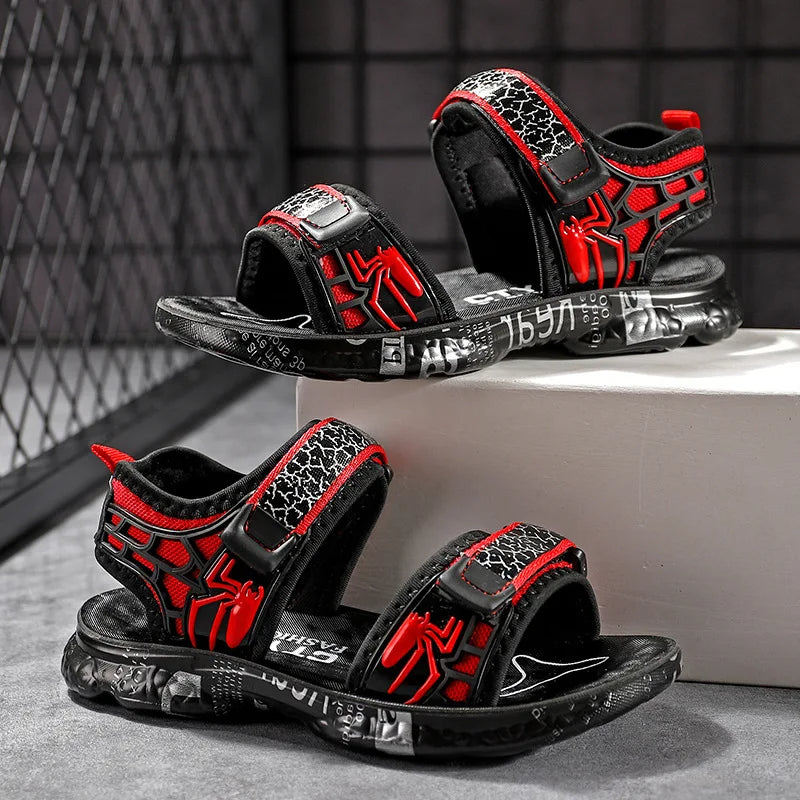 Spiderman Patterned Hook And Loop Sandal