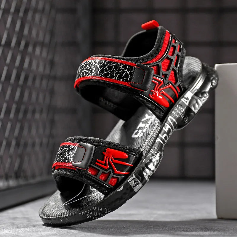 Spiderman Patterned Hook And Loop Sandal