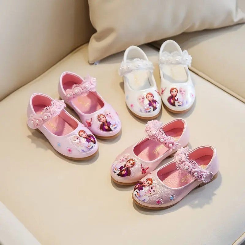 Prinses Elsa Anna Parelmoer Latex Schoenen