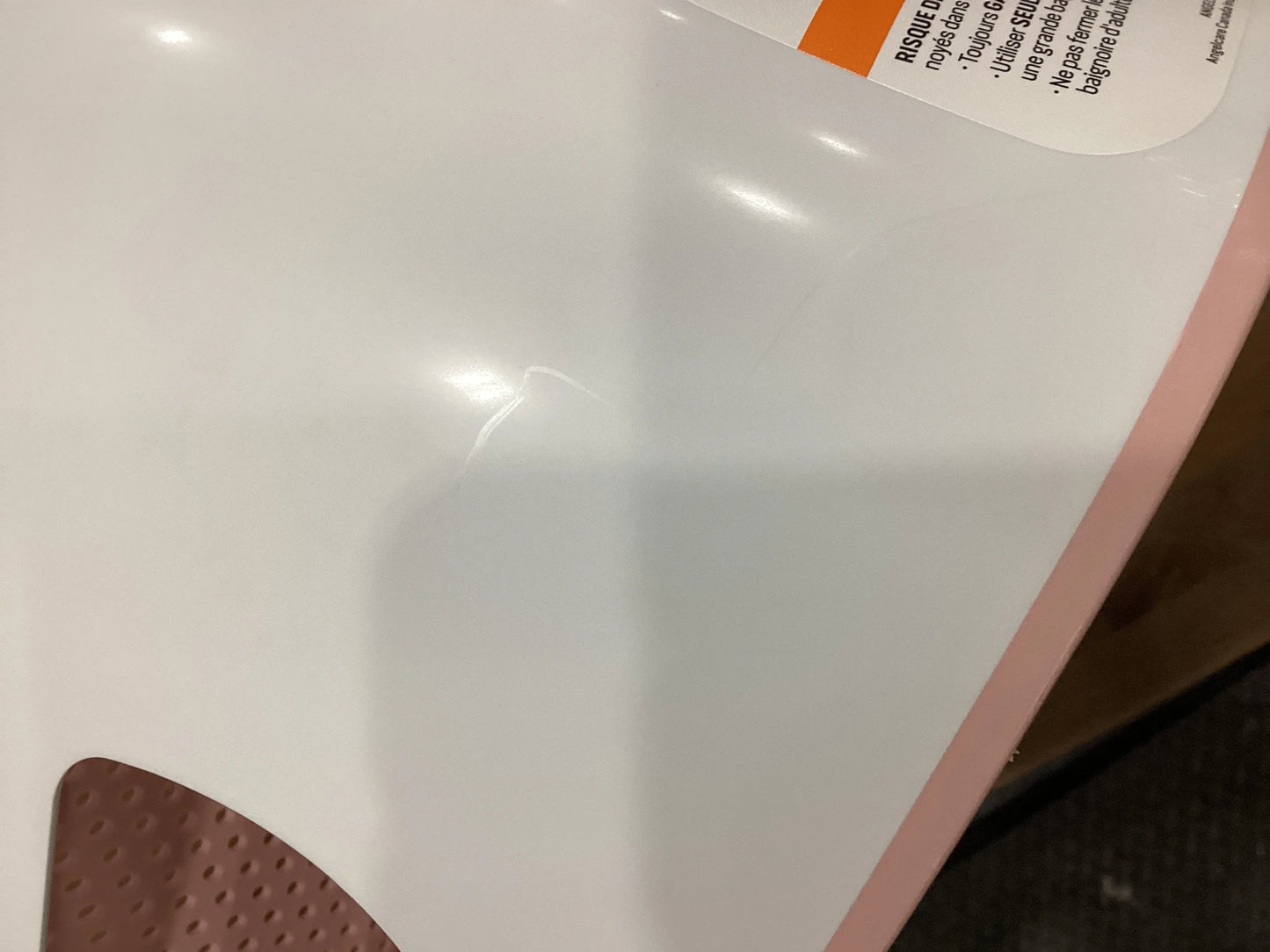 Angelcare Plastikowy wspornik do wanienki dla niemowląt, różowy (patrz opis)