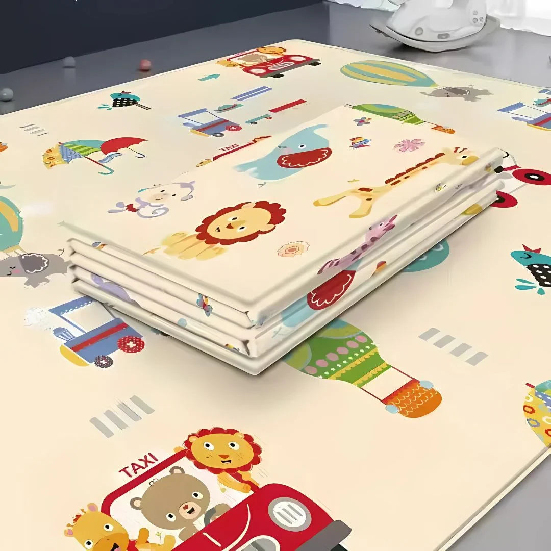 FoldaPlay – Faltbare Spielmatte für Babys mit Lustigen Motiven