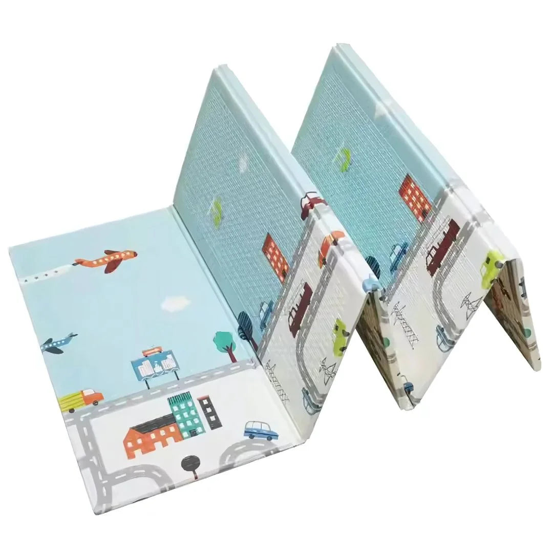 FoldaPlay – Faltbare Spielmatte für Babys mit Lustigen Motiven