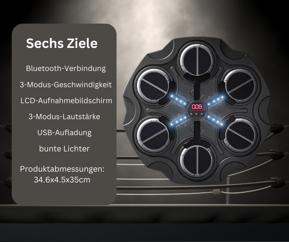 BeatBoxer - Montierte Musikboxmaschine mit Handschuhen