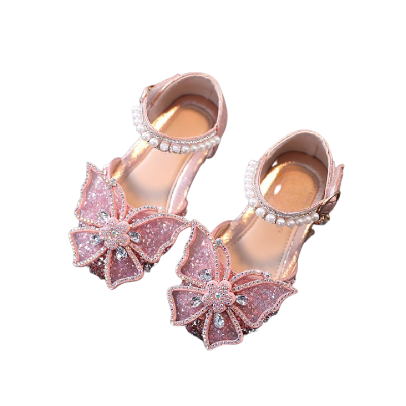 Babysandalen met glittervlindermotief